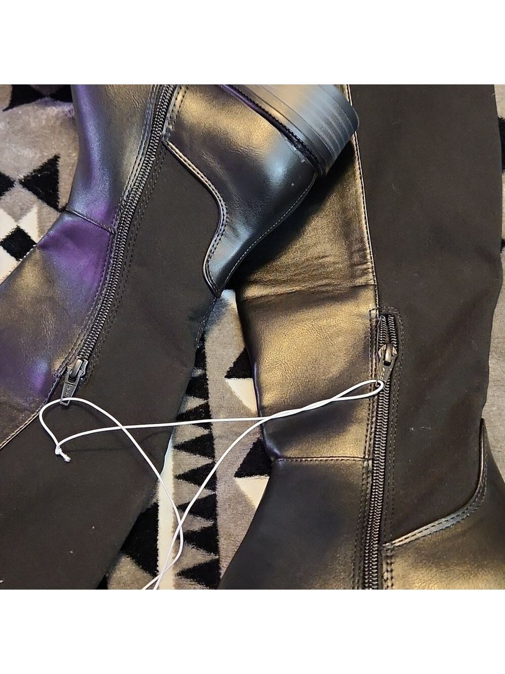 A New Day Tall Riding Boots Womens Black Size 6 Wide Calf - Picture 5 of 12